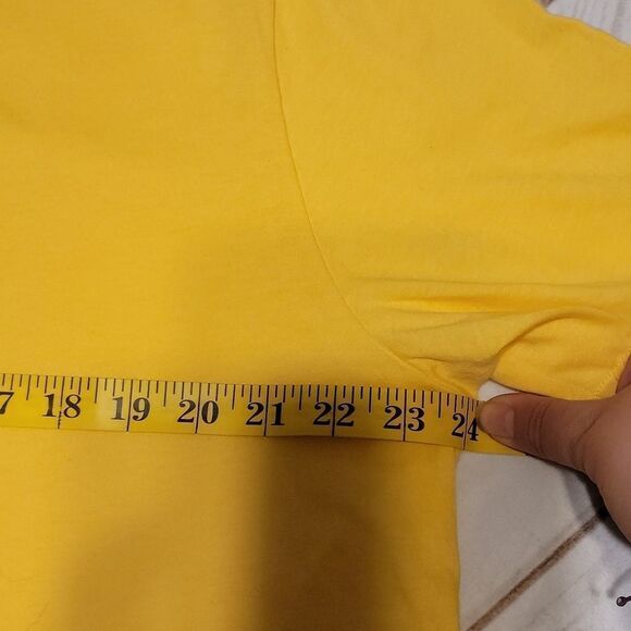 PLUS size "Bring Back the 90's" Sunshine Yellow Tee Shirt w/Lisa Frank Figures - Picture 4 of 5